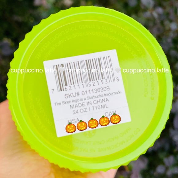 👻NWT✨Starbucks ‘Lemongrass Glow in The Dark Bling’ Studded Cold Cup Tumbler - Picture 8 of 11